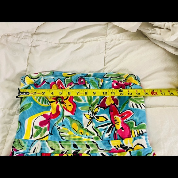 David Meister Strapless Floral Tropical Dress Size 8 - Picture 13 of 13